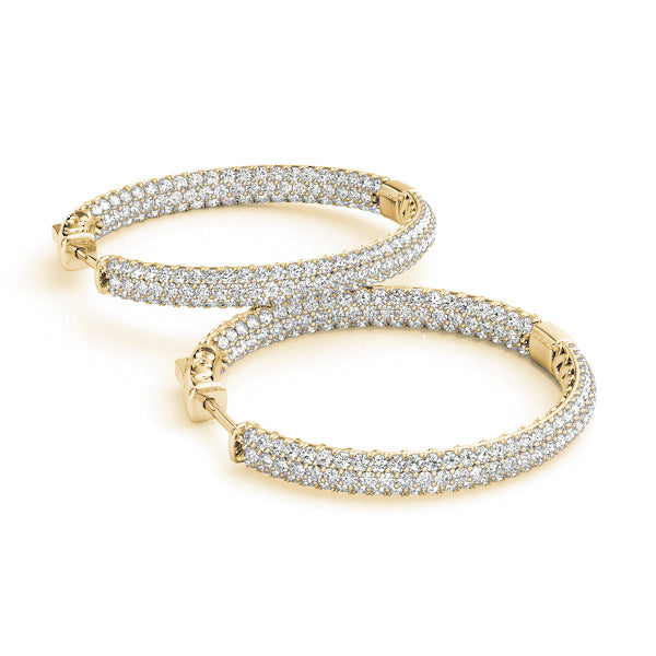 14K Yellow Gold 1/2 ct tw Fashion Diamond Earring