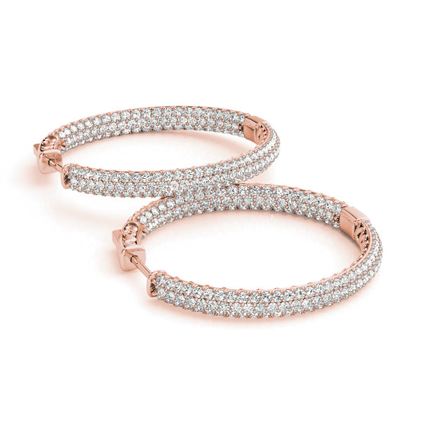 14K Rose Gold 1/2 ct tw Fashion Diamond Earring