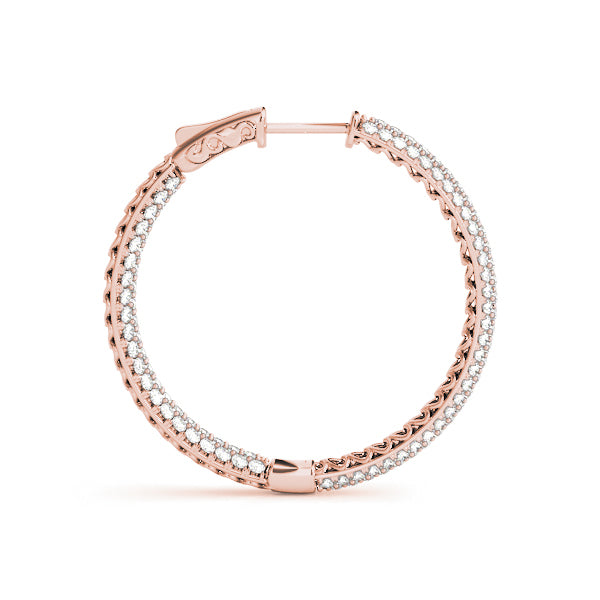 14K Rose Gold 1/2 ct tw Fashion Diamond Earring