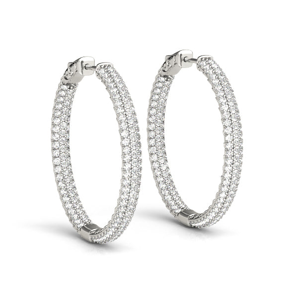 Diamond Inside Out Hoop Earrings