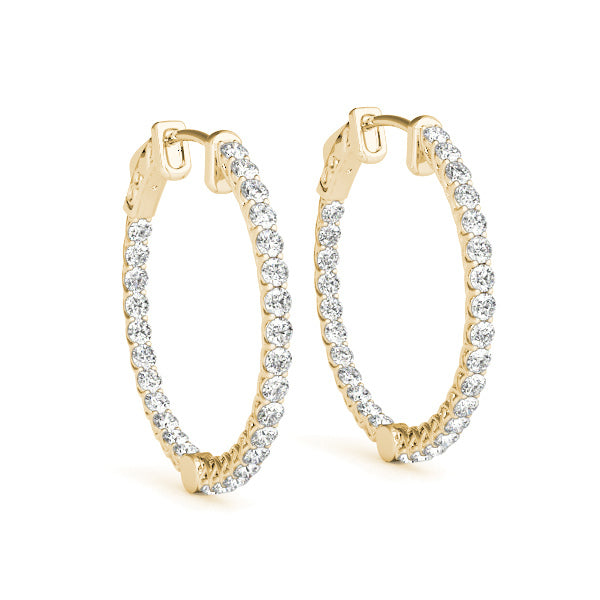 14K Yellow Gold 3/8 ct tw Fashion Diamond Earring