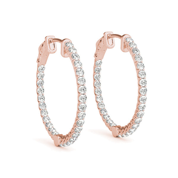 14K Rose Gold 3/8 ct tw Fashion Diamond Earring
