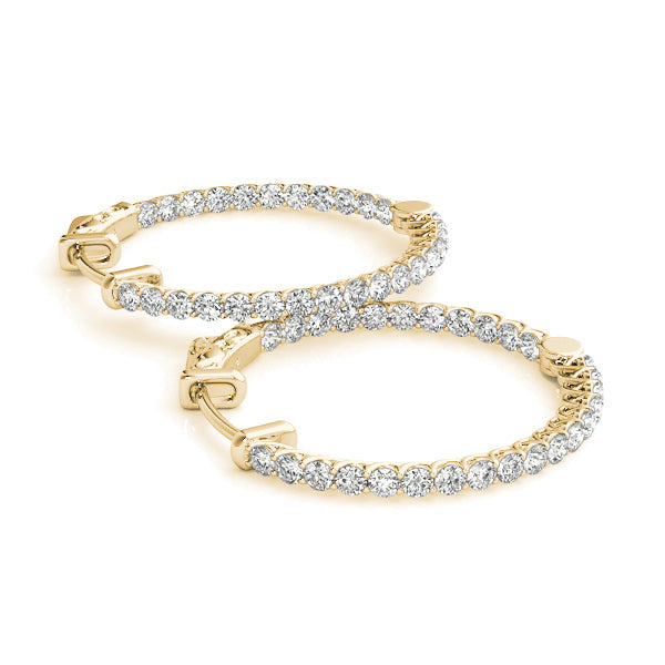 18K Yellow Gold 3/8 ct tw Fashion Diamond Earring