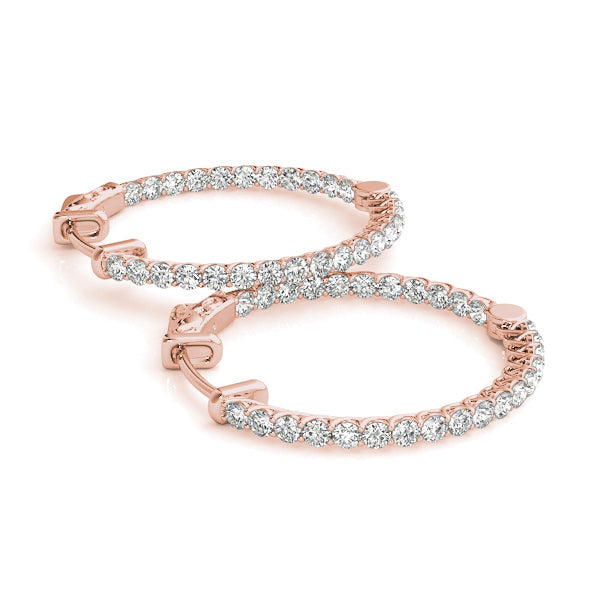 14K Rose Gold 3/8 ct tw Fashion Diamond Earring