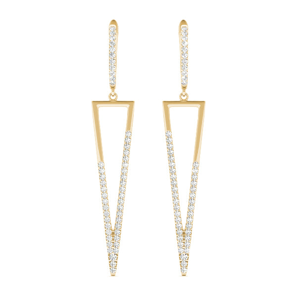 14K Yellow Gold 1/3 ct tw Fashion Diamond Earring