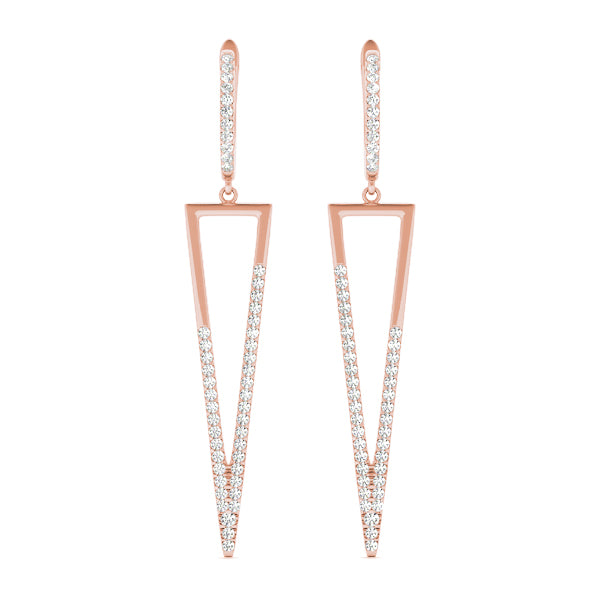 14K Rose Gold 1/3 ct tw Fashion Diamond Earring