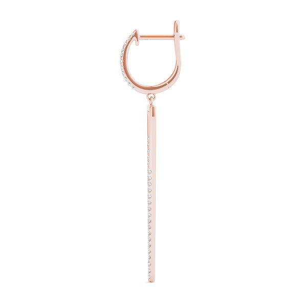 14K Rose Gold 1/3 ct tw Fashion Diamond Earring
