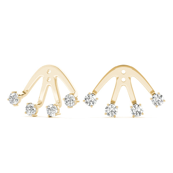 14K Yellow Gold 1/15 ct tw Fashion Diamond Earring