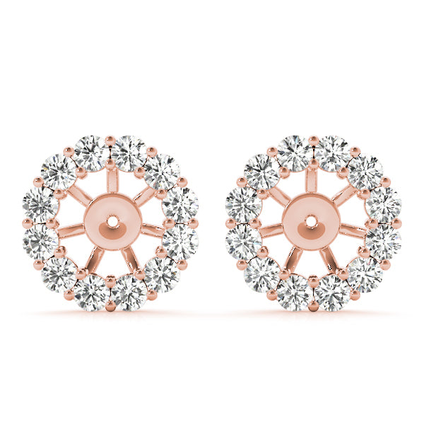 14K Rose Gold Diamond Fashion Earrings