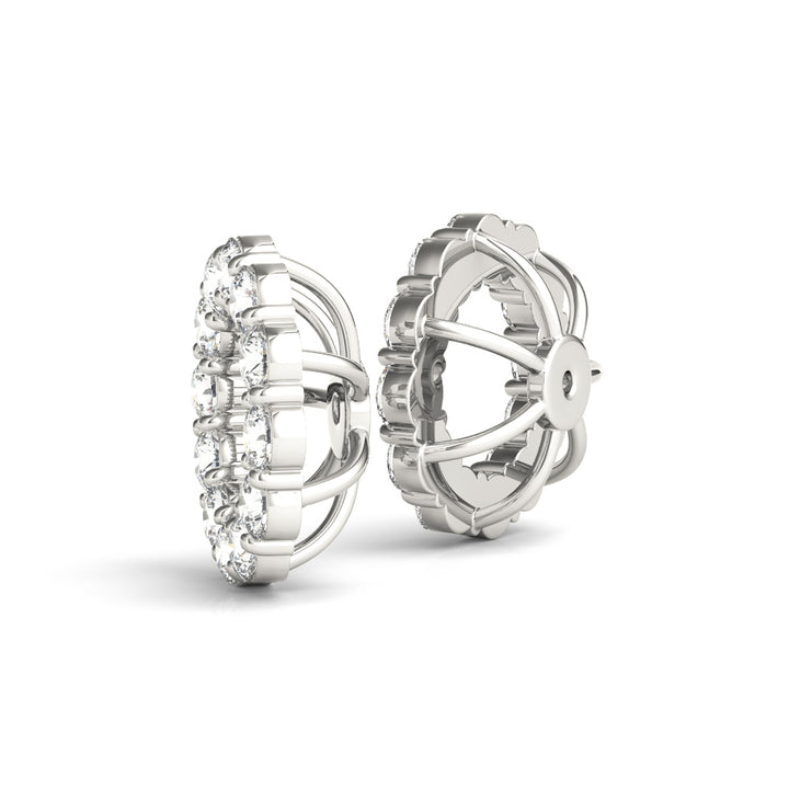 18K White Gold Diamond Fashion Drop Earrings