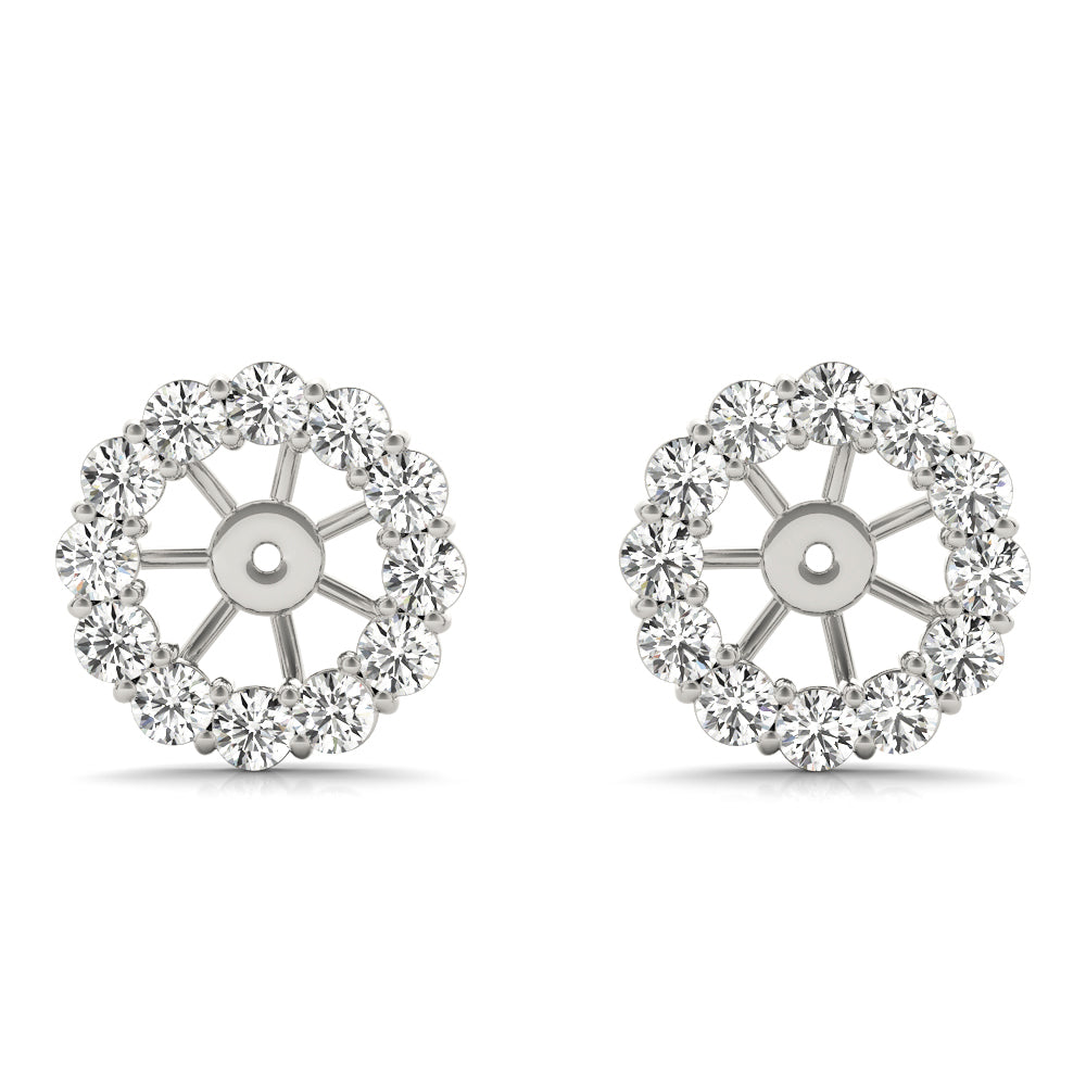 18K White Gold Diamond Fashion Drop Earrings