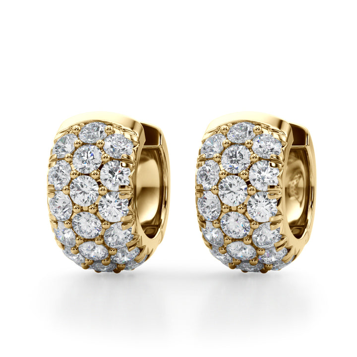 14K Yellow Gold 1 1/2 ct tw Fashion Diamond Earring
