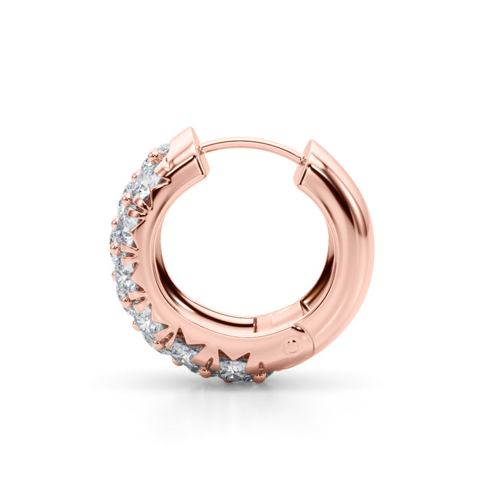 14K Rose Gold 1 1/2 ct tw Fashion Diamond Earring