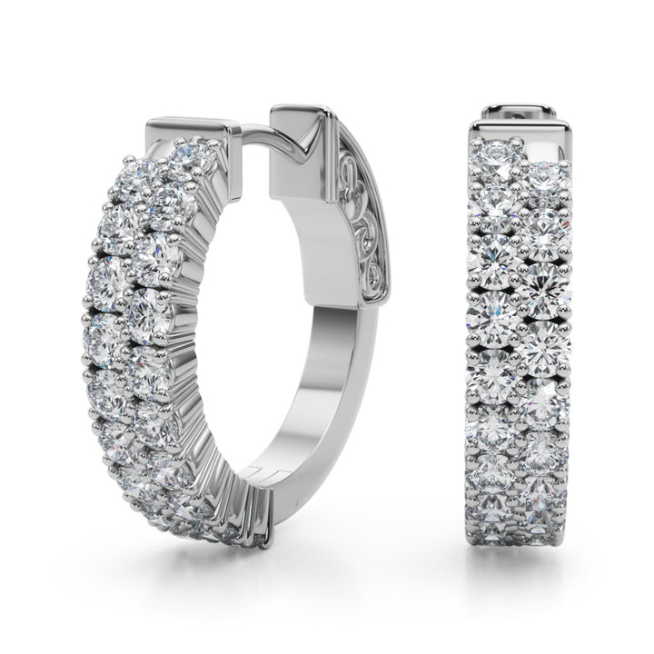 18K White Gold 3/8 ct tw New Style Diamond Earring