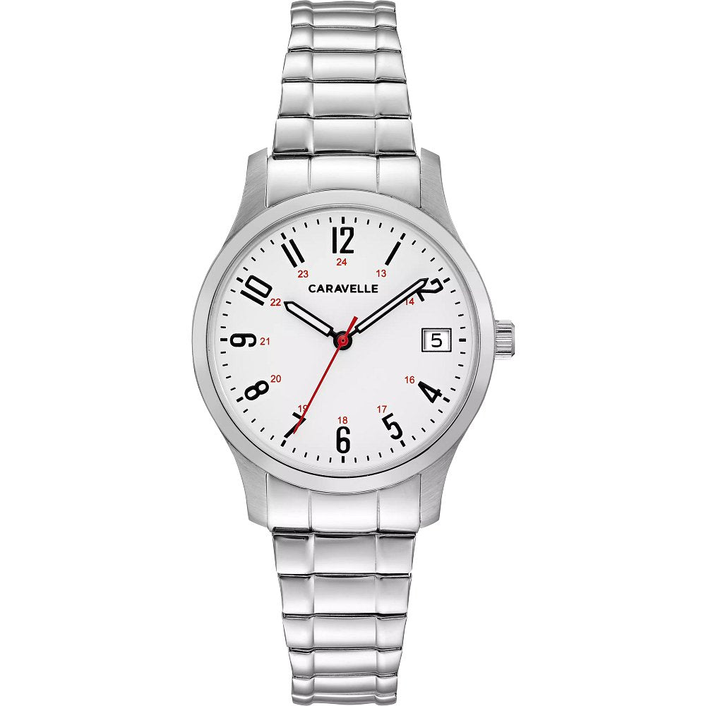 Caravelle Stainless Steel Classic CAR Ladies Watch