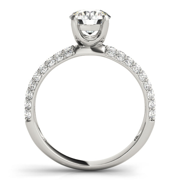 18K White Gold 1 ct Diamond Pave Engagement Ring