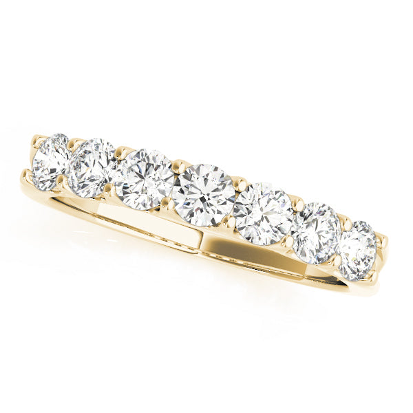 18K Yellow Gold Round Diamond Wedding Band
