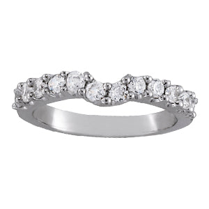14K White Gold Diamond Wedding Ring