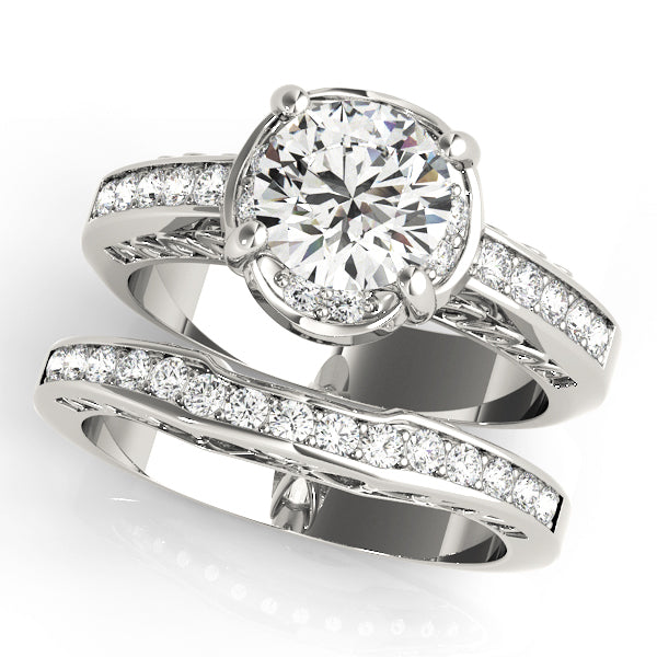 14K White Gold 1 CT Diamond Engagement Ring