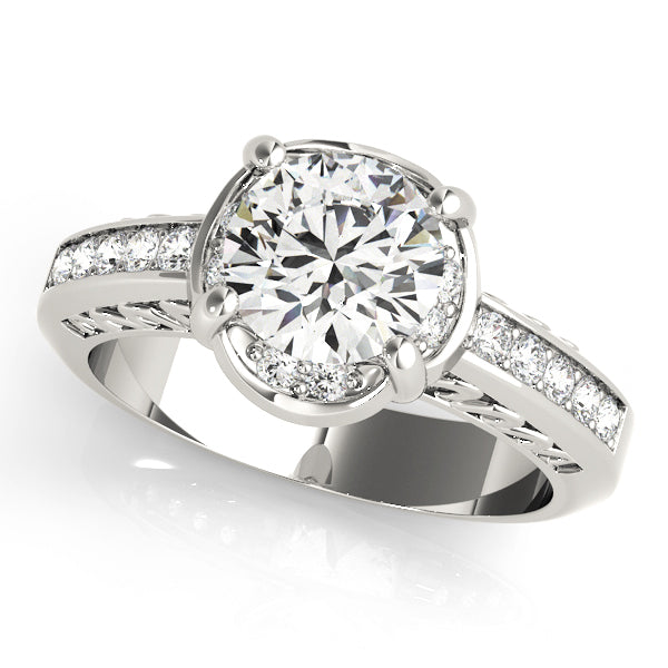 14K White Gold 1 CT Diamond Engagement Ring