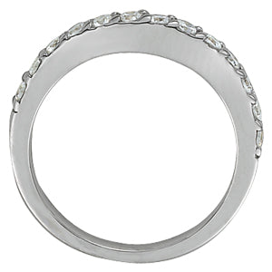 14K White Gold Round Diamond Wedding Ring