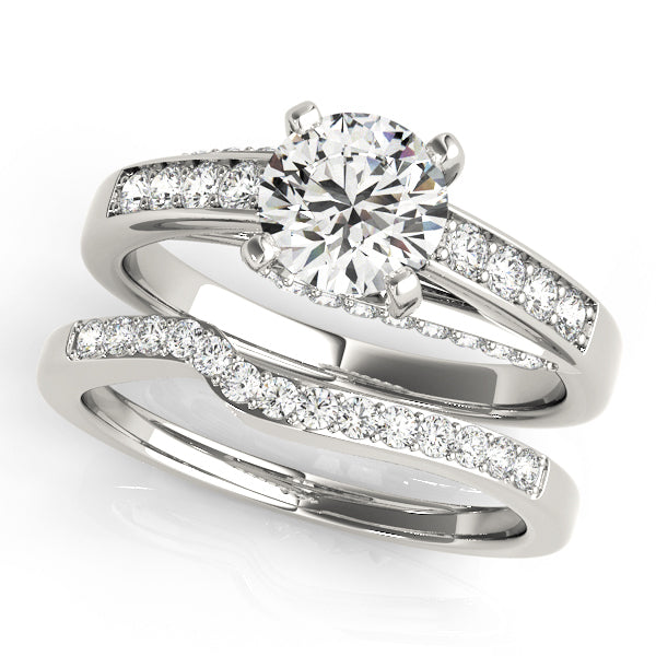 18K White Gold 1.33ctw Round Diamond Ring