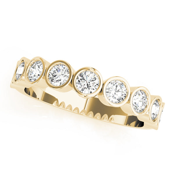 14K Yellow Gold Multi-Diamond Wedding Band
