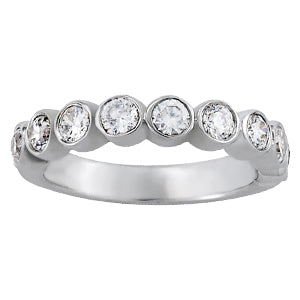 14K White Gold Round Diamond Wedding Ring