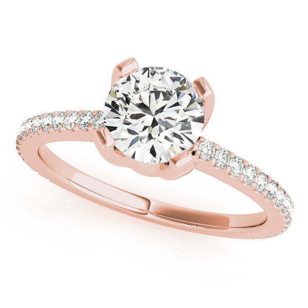 14K Rose Gold 1.25 ctw Diamond Engagement Ring