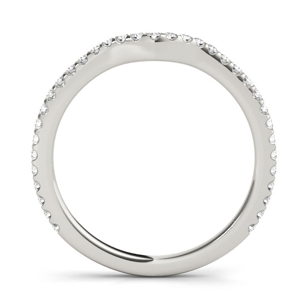14K White Gold 0.27ctw Diamond Wedding Band