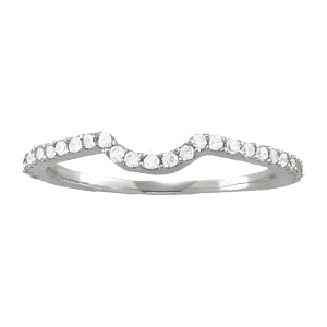 14K White Gold 0.27ctw Diamond Wedding Band