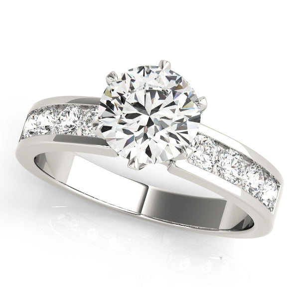 14K White Gold 1.5 ctw Single Row Diamond Ring