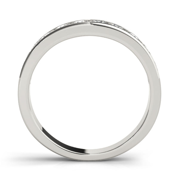 14K White Gold 0.75ctw Diamond Wedding Band