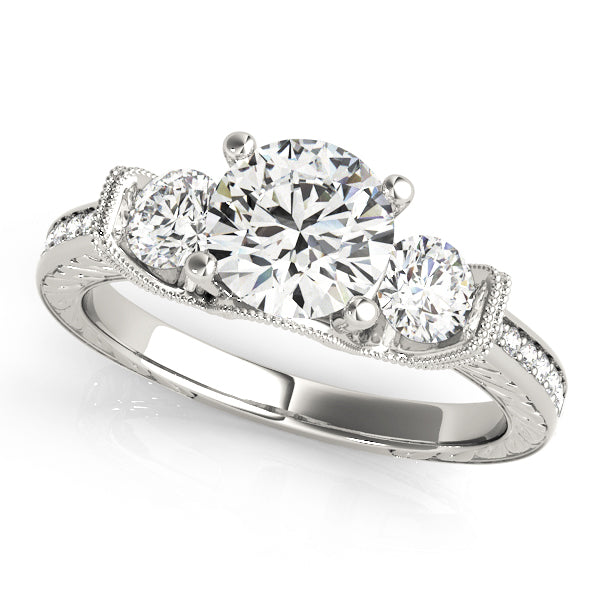Platinum 2 ct tw Three Stone Diamond Engagement Ring