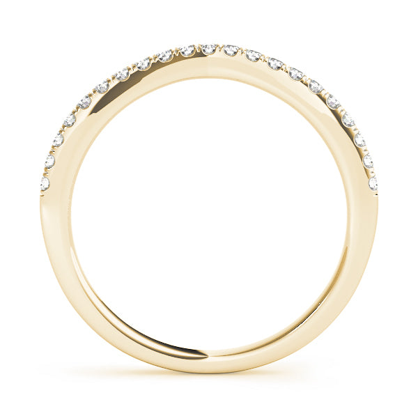 18K Yellow Gold 1/3 CT Diamond Wedding Band