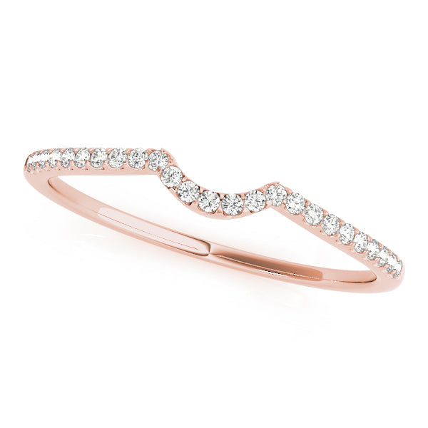 Rose Gold 0.1 CT Diamond Wedding Band
