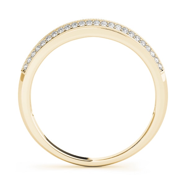 18K Yellow Gold 1/5 ct tw Pave Diamond Wedding Ring