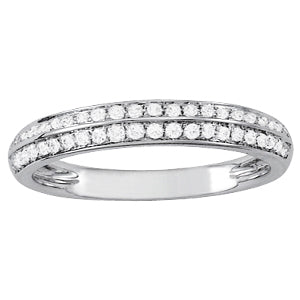 18K White Gold Pave Diamond Wedding Ring