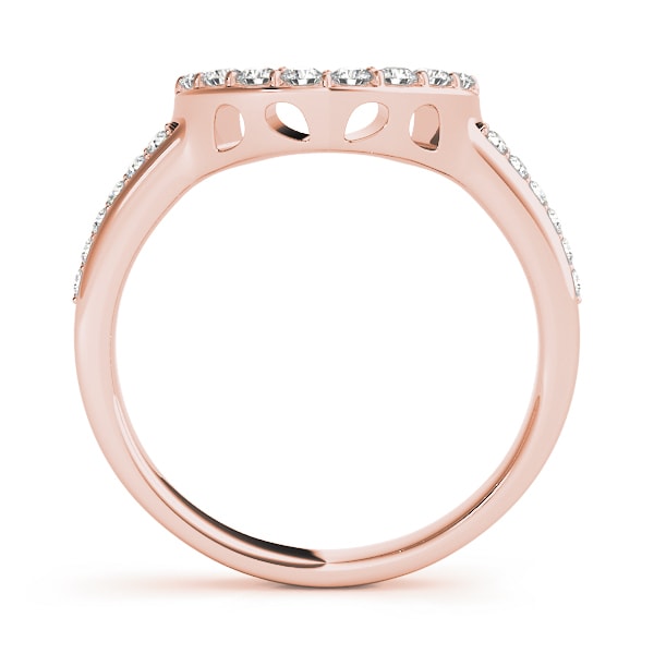 18K Rose Gold 1/4 ct tw Diamond Wedding Ring