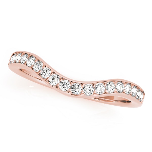 18K Rose Gold 1/5 ct tw Diamond Wedding Ring