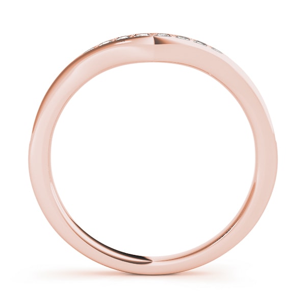 18K Rose Gold 1/5 ct tw Diamond Wedding Ring