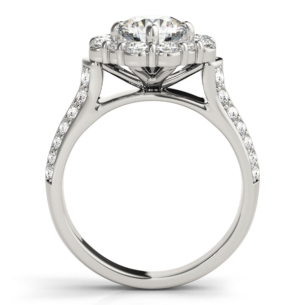 18K White Gold 2 ct Diamond Halo Engagement Ring