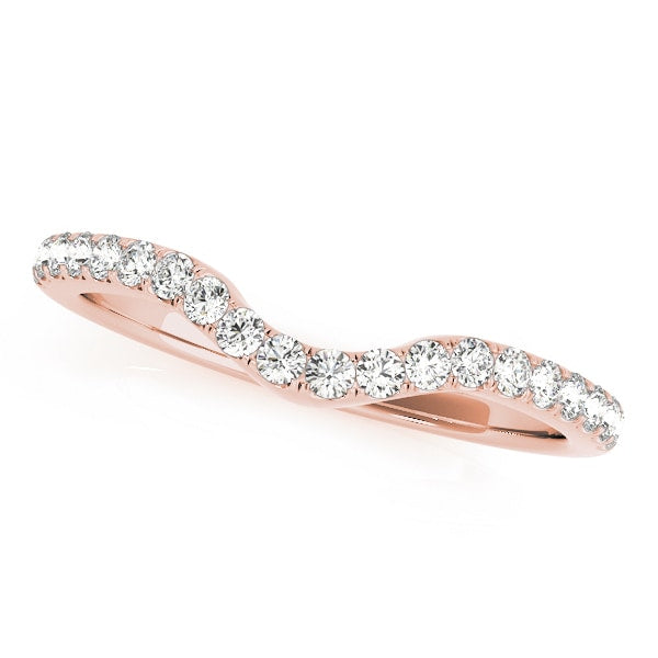 14K Rose Gold 1/4 ct tw Diamond Wedding Ring