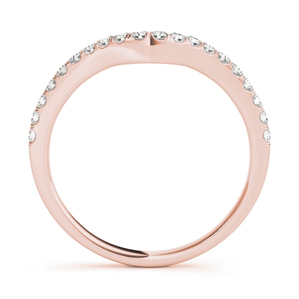 18K Rose Gold 1/4 ct tw Diamond Wedding Ring
