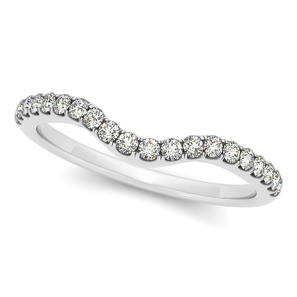 Platinum 1/4 CT Diamond Wedding Ring Band