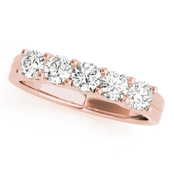 14K Rose Gold 3/4 ct tw Diamond Wedding Ring