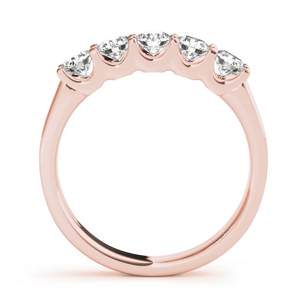 18K Rose Gold 3/4 ct tw Diamond Wedding Ring