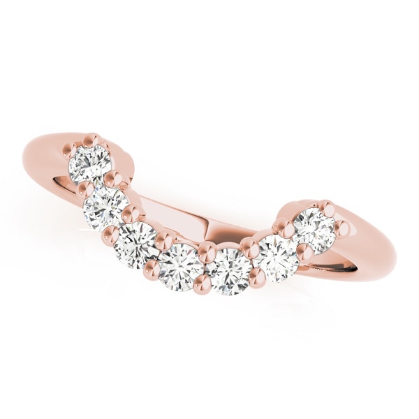 14K Rose Gold 3/8 ct tw Diamond Wedding Ring