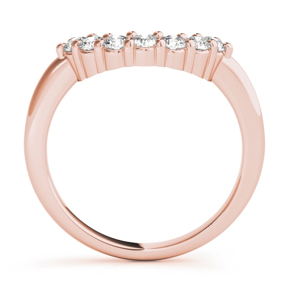 14K Rose Gold 3/8 ct tw Diamond Wedding Ring