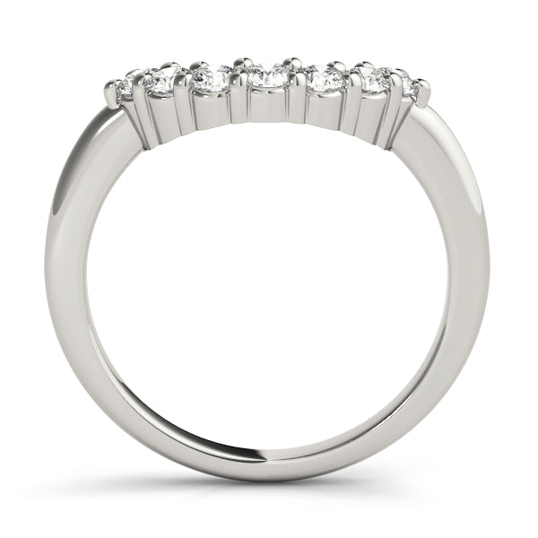 18K White Gold Round Diamond Wedding Ring